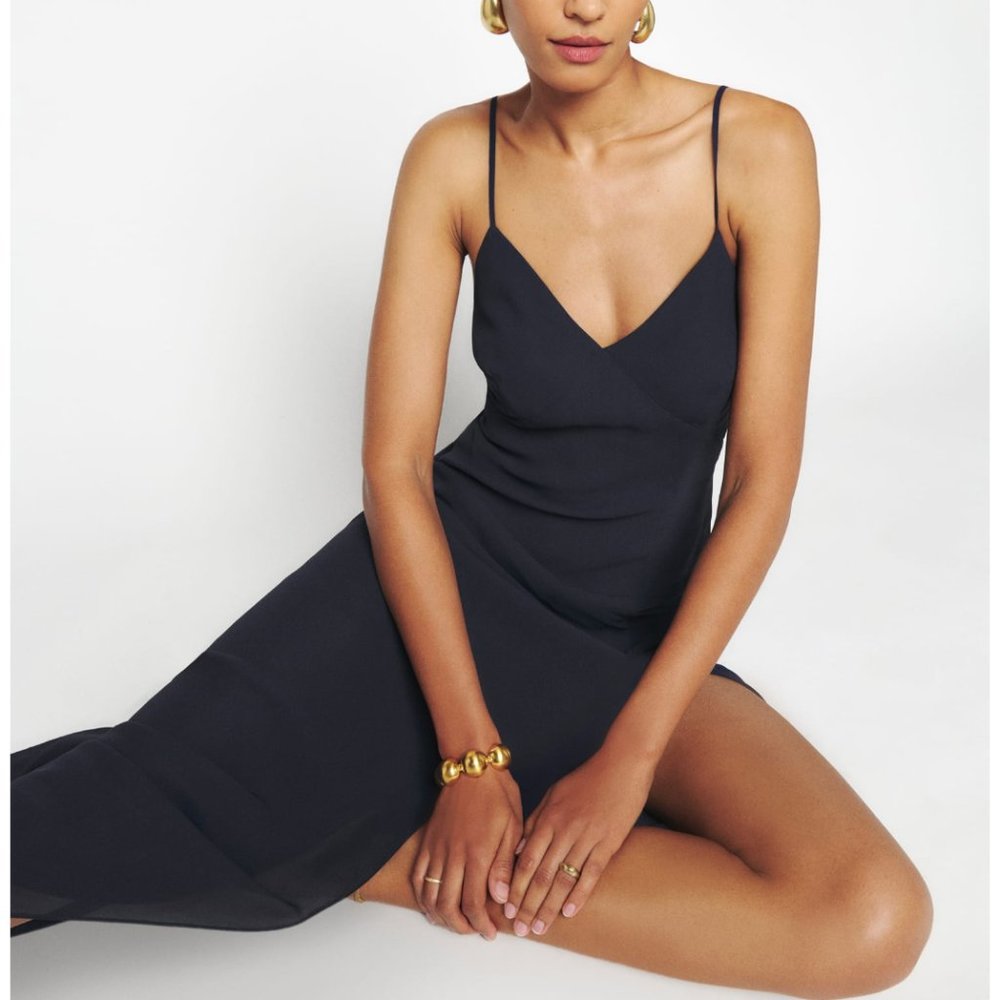 NWT Reformation Pyper Dress - Navy